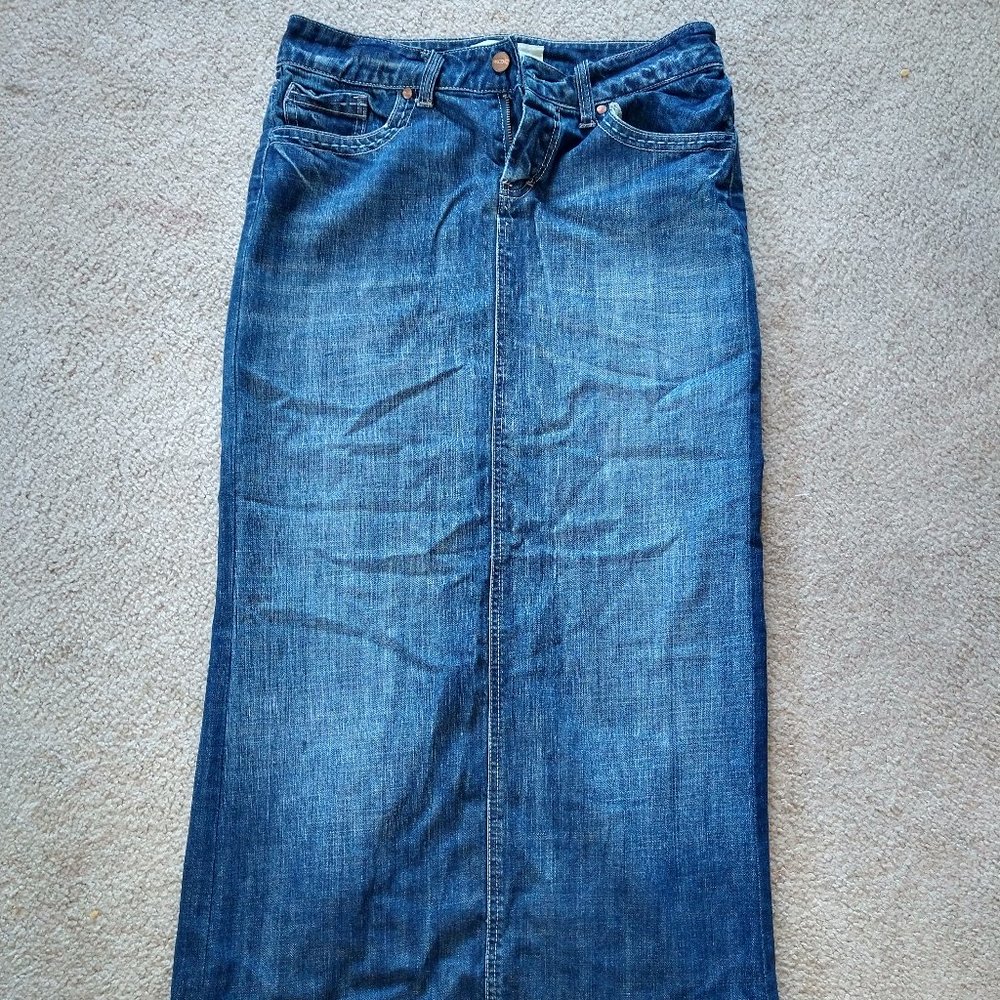 Long Denim Skirt
